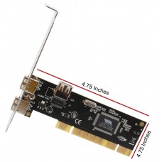 VIA VT6212, USB 2.0, 3x (2 Ext. + 1 Int.+ 1 Shared Header) Ports Card - SD-VIA-2UH